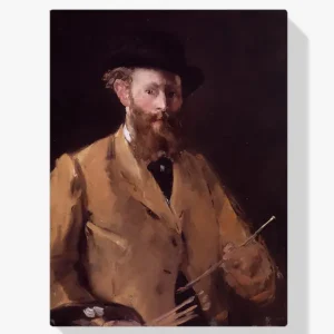 Vente Directe Schilderen op nummer – Zelfportret met palet - 100x100cm