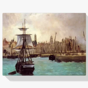 Achat Immédiat Schilderen op nummer – De haven van Calais - 90x90cm