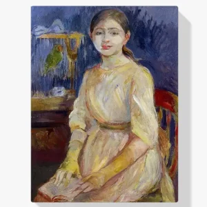 Achat Immédiat Schilderen op nummer – Julie Manet met een parkiet - 50x50cm