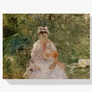 Acheter Direct Schilderen op nummer – De min Angele voedt Julie Manet - 100x100cm