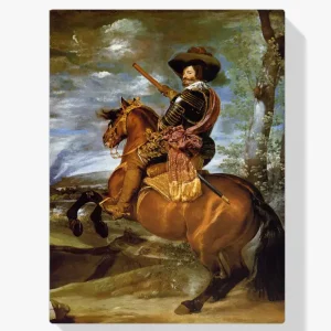 Vente Flash Schilderen op nummer – Graaf Hertog van Olivares te paard - 110x110cm