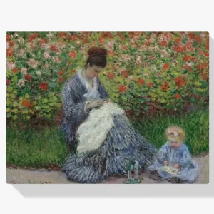 Vente Flash Schilderen op nummer – Camille Monet en een kind in de kunstenaarstuin in Argenteuil - 40x60cm