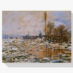 Vente Directe Schilderen op nummer – Opbreken van ijs Grijs weer - 90x90cm