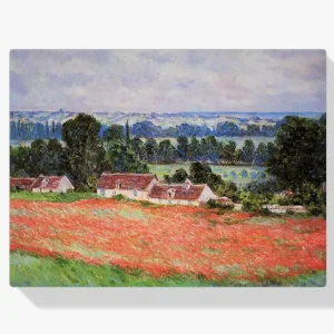 Achat Immédiat Schilderen op nummer – Klaprozenveld bij Giverny - 110x110cm