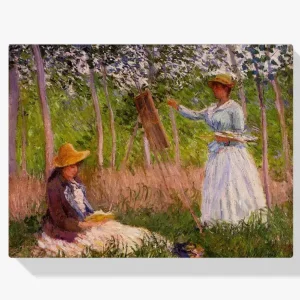 Vente Directe Schilderen op nummer – Suzanne Lezing en Blanche Schilderen bij het Moeras in Giverny - 60x70cm