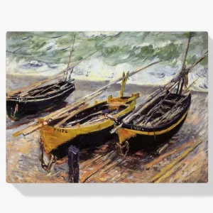 Achat Immédiat Schilderen op nummer – Drie vissersboten - 80x80cm