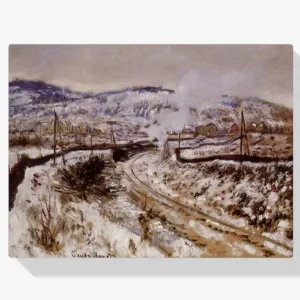 Vente Flash Schilderen op nummer – Trein in de sneeuw Argenteuil - 90x90cm