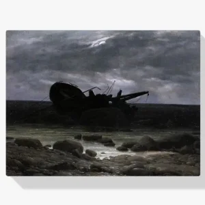 Vente Directe Schilderen op nummer – Wrak in het maanlicht - 50x60cm