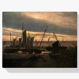 Vente Flash Schilderen op nummer – Boten in de haven bij avond - 40x50cm
