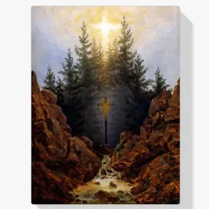 Achat Immédiat Schilderen op nummer – Kruis in het bos - 40x50cm