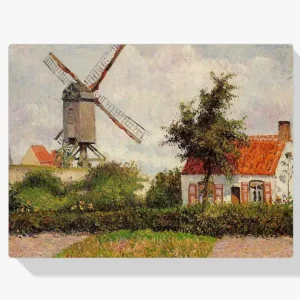 Vente Flash Schilderen op nummer – Windmolen in Knokke, België - 100x100cm