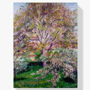 Vente Flash Schilderen op nummer – Bloeiende walnoot en appelbomen in Eragny - 70x70cm