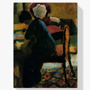 Achat Immédiat Schilderen op nummer – Elisabeth aan het bureau - 50x50cm