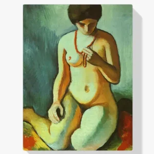 Achat Immédiat Schilderen op nummer – Naakt met koraal ketting - 50x70cm