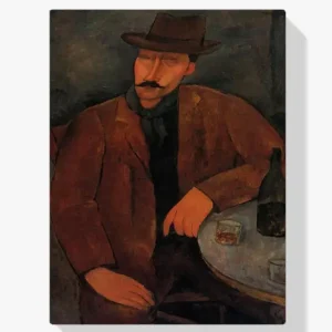 Achat Immédiat Schilderen op nummer – Man met een glas wijn - 80x90cm