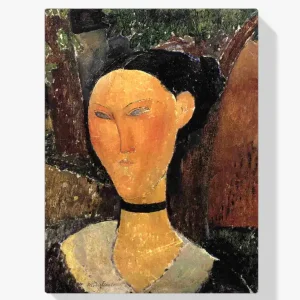 Vente Directe Schilderen op nummer – Vrouw met fluwelen lint - 70x80cm