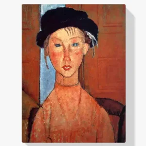 Acheter Direct Schilderen op nummer – Jong meisje met baret - 70x80cm