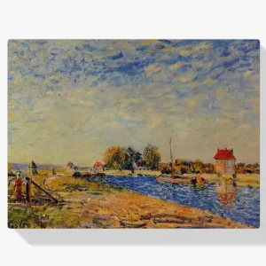 Vente Flash Schilderen op nummer – Ochtendzon Saint-Mammes - 60x60cm