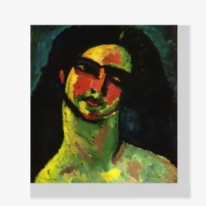 Vente Flash Schilderen op nummer – Hoofd van een Italiaanse vrouw met zwart haar van voren - 50x60cm