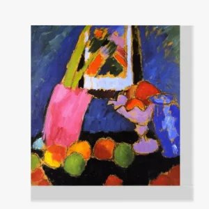 Achat Immédiat Schilderen op nummer – Stilleven met appels en viooltjesfruitkraam - 50x60cm