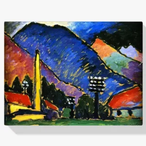 Achat Immédiat Schilderen op nummer – Fabriek in de bergen - 40x60cm