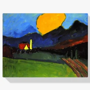 Vente Directe Schilderen op nummer – Murnau Landschap Oranje Wolk - 40x60cm