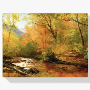 Acheter Direct Schilderen op nummer – Beek in het bos - 70x80cm