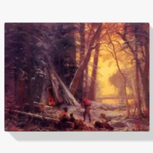 Acheter Direct Schilderen op nummer – Eland jagers kamp - 80x90cm